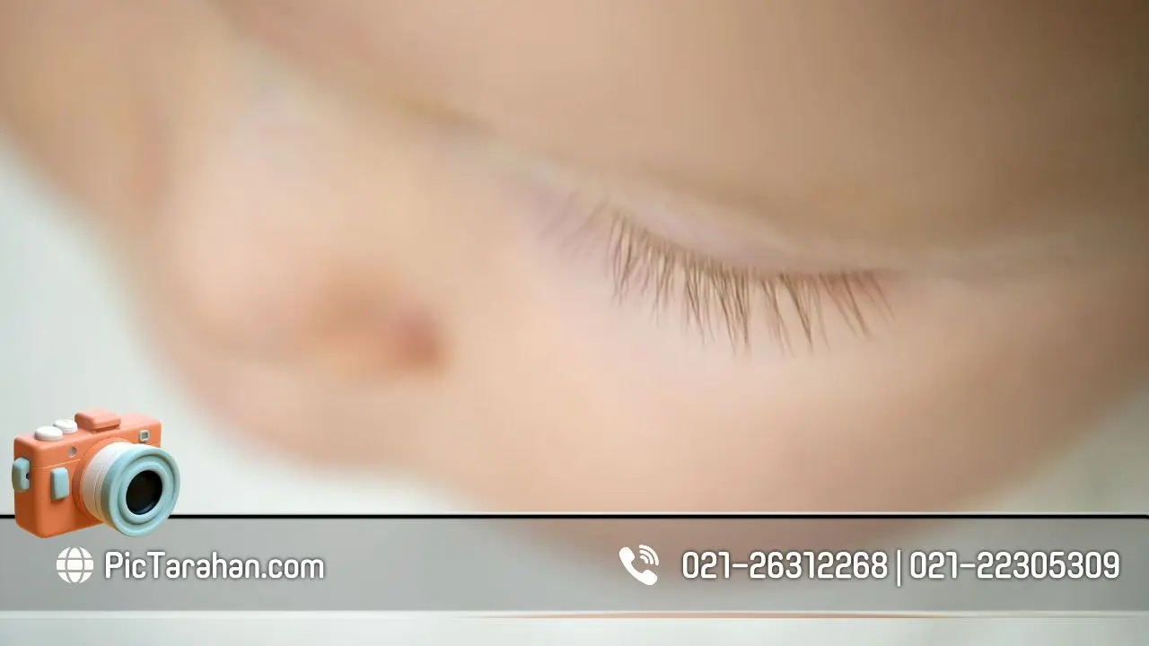 کلوزآپ مژه های نوزاد